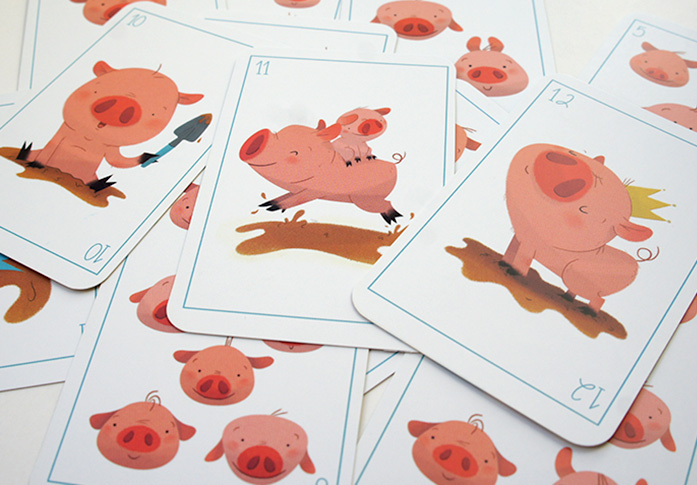 card deck sketches scan farm animal pig hen turkey cow playing card baraja española animales de granja pavo cerdo vaca gallina juego de cartas rey